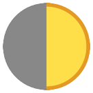 HTC first quarter moon symbol emoji image