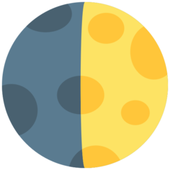 Mozilla first quarter moon symbol emoji image