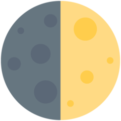 Twitter first quarter moon symbol emoji image