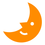 Docomo first quarter moon with face emoji image