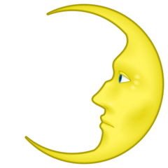 Emojidex first quarter moon with face emoji image