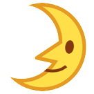 HTC first quarter moon with face emoji image