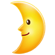 Samsung first quarter moon with face emoji image
