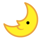 SoftBank first quarter moon with face emoji image