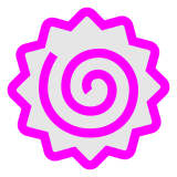 Docomo fish cake with swirl design emoji image