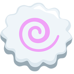 Facebook Messenger fish cake with swirl design emoji image