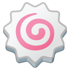 Google fish cake with swirl design emoji image