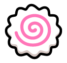 SoftBank fish cake with swirl design emoji image