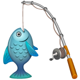 Whatsapp fishing pole and fish emoji image