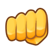 Samsung fisted hand sign emoji image