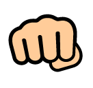 SoftBank fisted hand sign emoji image
