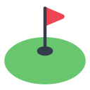 Toss flag in hole emoji image