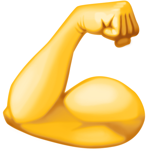 Facebook flexed biceps emoji image