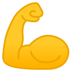 Google flexed biceps emoji image