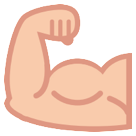 HTC flexed biceps emoji image