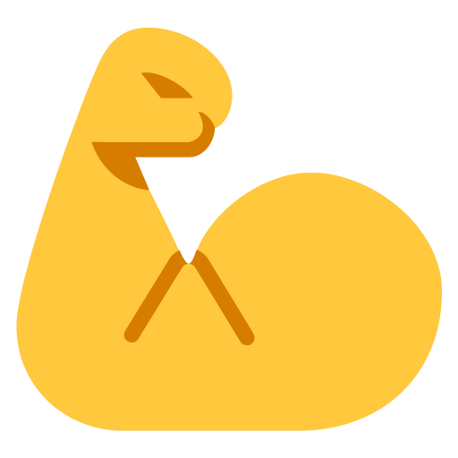Microsoft flexed biceps emoji image