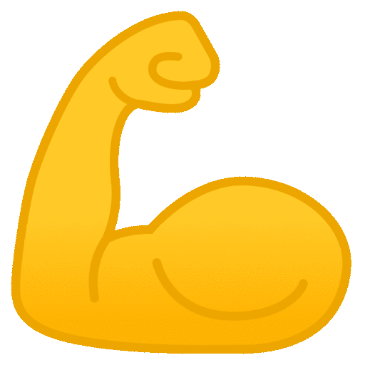 Noto Emoji Animation flexed biceps emoji image