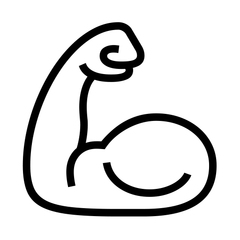 Noto Emoji Font flexed biceps emoji image