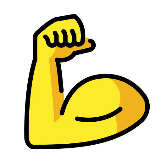 Openmoji flexed biceps emoji image