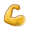 Samsung flexed biceps emoji image