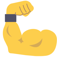 Skype flexed biceps emoji image