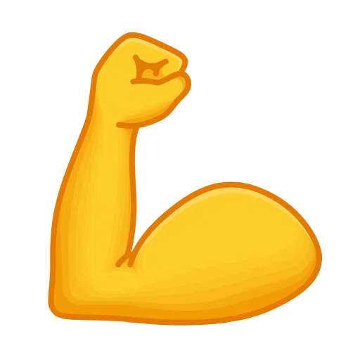 Telegram flexed biceps emoji image