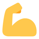 Toss flexed biceps emoji image