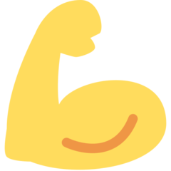 Twitter flexed biceps emoji image