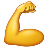 Whatsapp flexed biceps emoji image