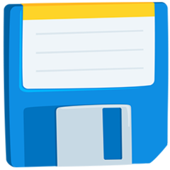 Facebook Messenger floppy disk emoji image