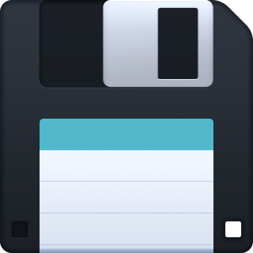 Facebook floppy disk emoji image