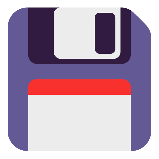 Microsoft floppy disk emoji image