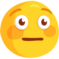 Facebook Messenger flushed face emoji image