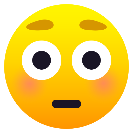 JoyPixels flushed face emoji image
