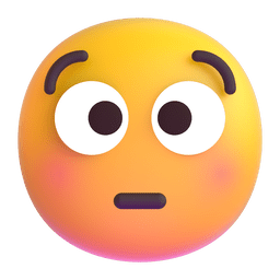 Microsoft Teams flushed face emoji image