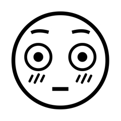 Noto Emoji Font flushed face emoji image
