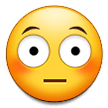 Samsung flushed face emoji image