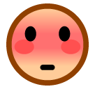SoftBank flushed face emoji image
