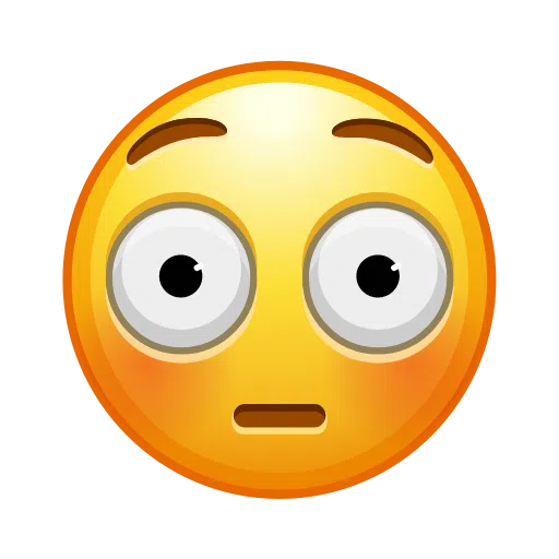 Telegram flushed face emoji image