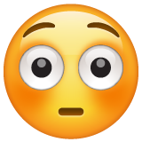 Whatsapp flushed face emoji image
