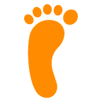 au by KDDI footprints emoji image