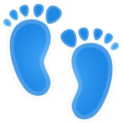 Google footprints emoji image