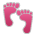 Sony Playstation footprints emoji image