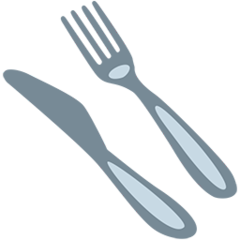 Facebook Messenger fork and knife emoji image