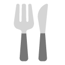 Toss fork and knife emoji image