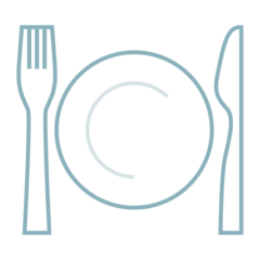 Emojidex fork and knife with plate emoji image