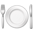 Samsung fork and knife with plate emoji image