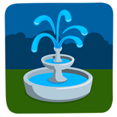 Facebook Messenger fountain emoji image