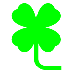 au by KDDI four leaf clover emoji image