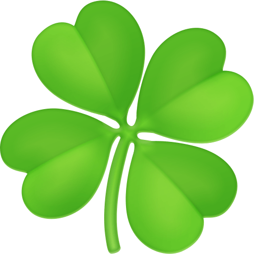 Facebook four leaf clover emoji image